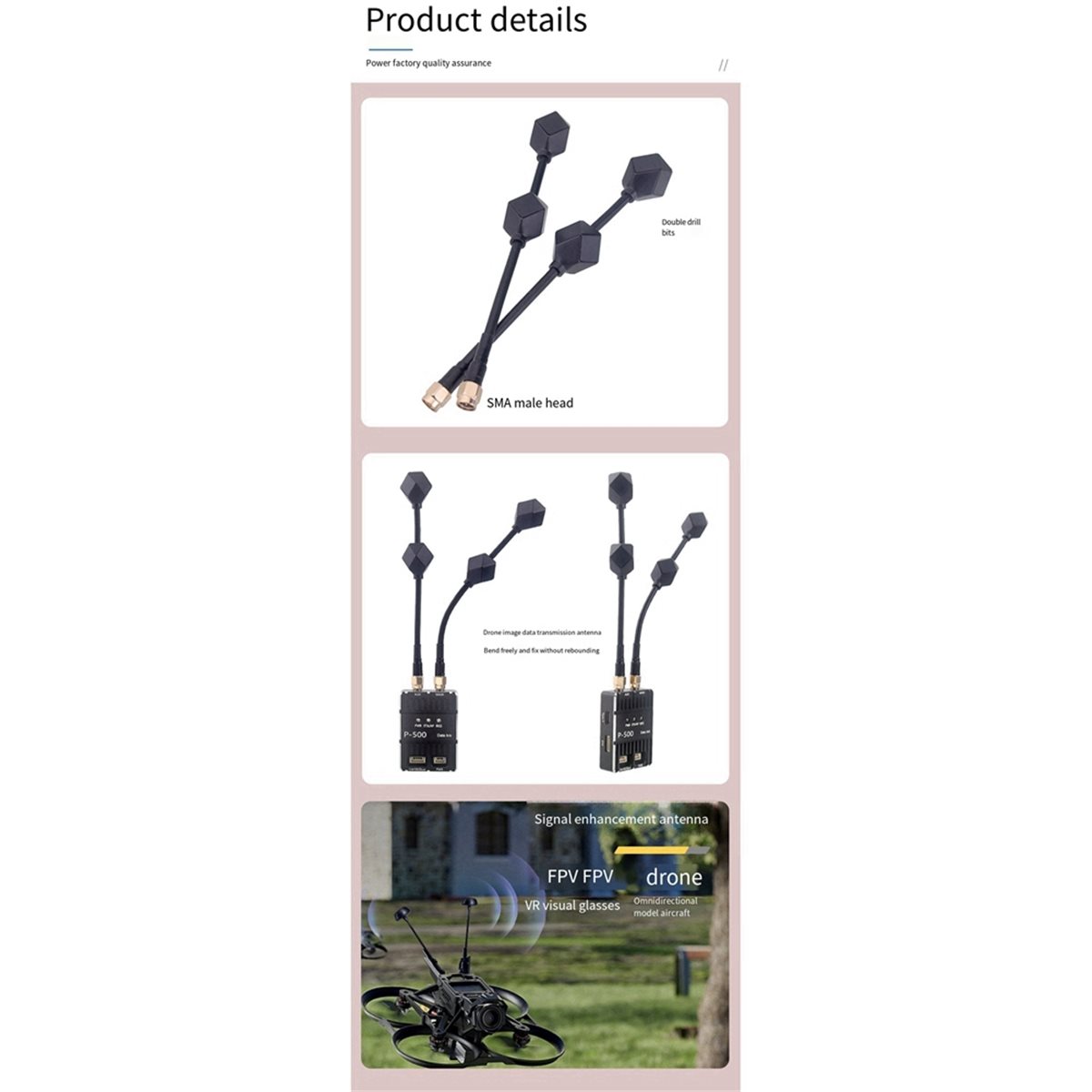 Antenne double à gain élevé 6d - Fpv Drone Antenna avis et prix
